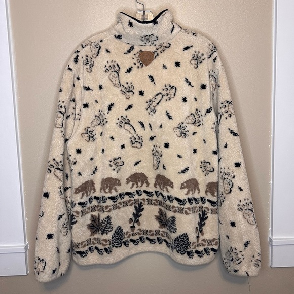 Nanuk Canadian Polar Gear Roaming Bears w/Paws Cream Shearling Jacket XL - Picture 7 of 8